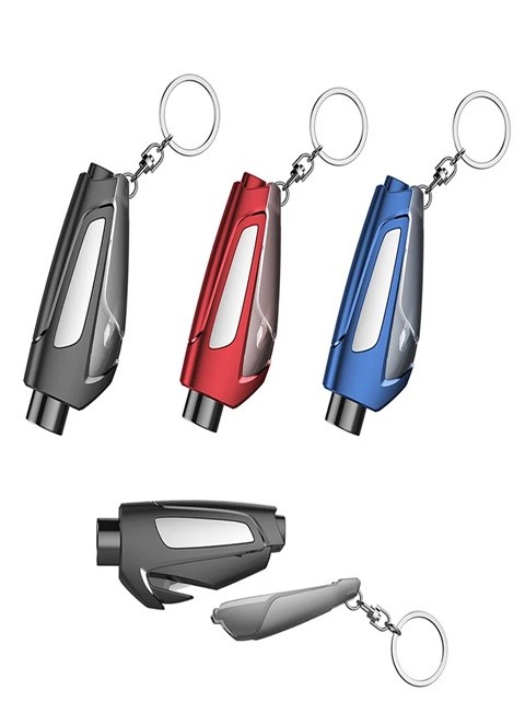 Portable safety hammer Car window crusher Life escape rescue tool Seat belt cutter Key chain