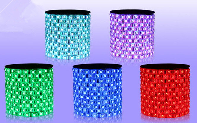 High Intensity Flexible LED Strip Lights SMD 5050 RGB 60 LEDS IP68 Waterproof