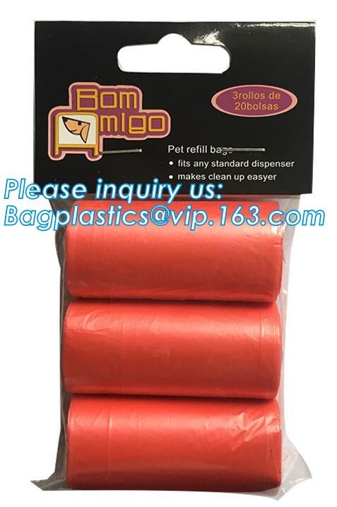 High Quality Eco-friendly Degradable Fashion With Printing Doggy Pet Dog Waste Poop Bags, Eco friendly pet dog waste poo