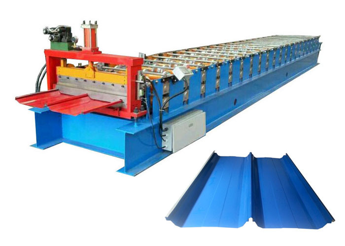 Weight 8 Tons Standing Seam Roll Forming Machine Voltage 380V 50Hz 3 Phases / Customized