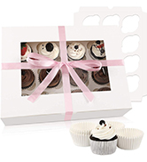 White Paper Bakery Box with Window Square Cardboard Disposable Cake Box