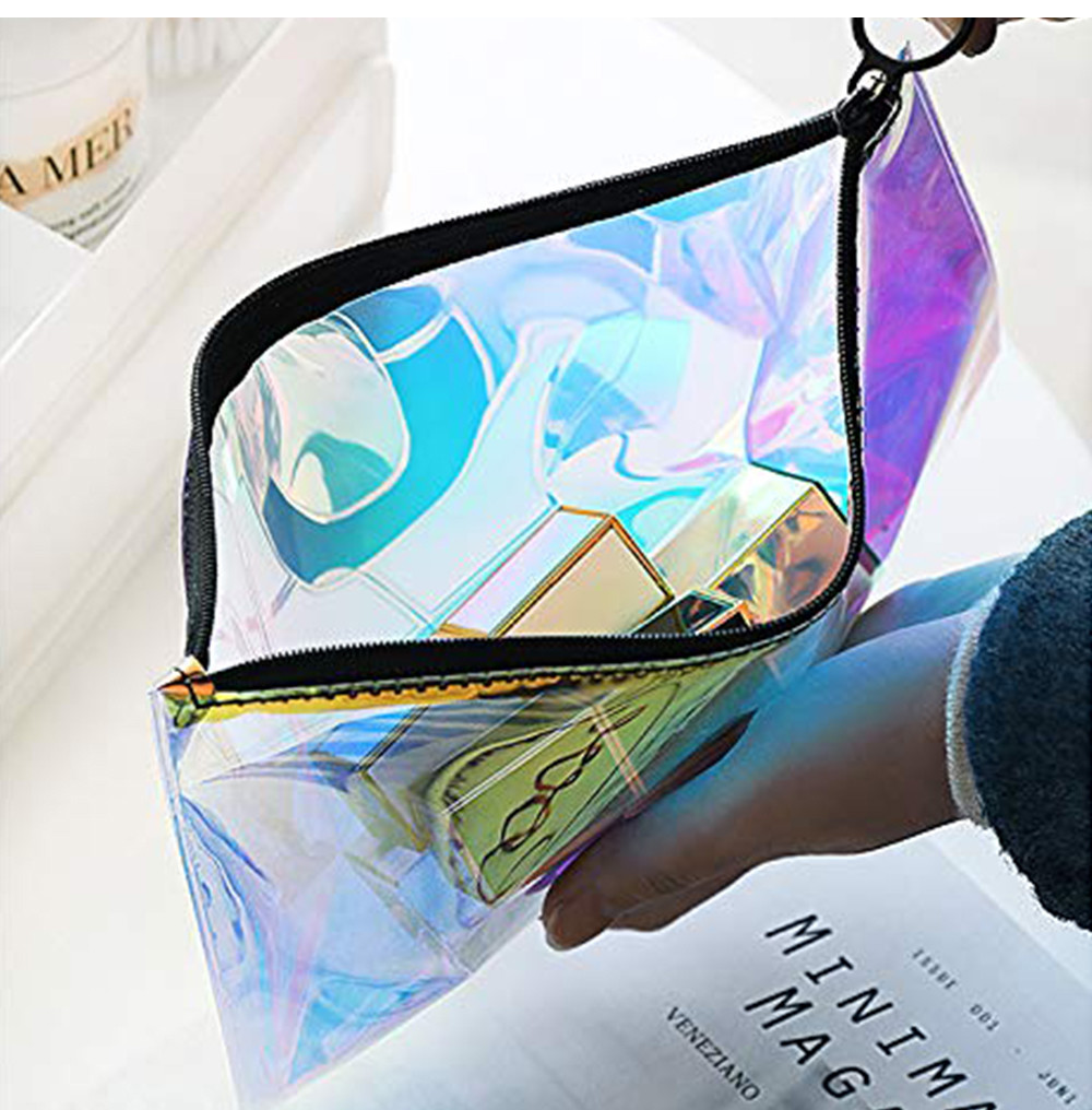 Waterproof Clear Hologram Cosmetic Carrying Case