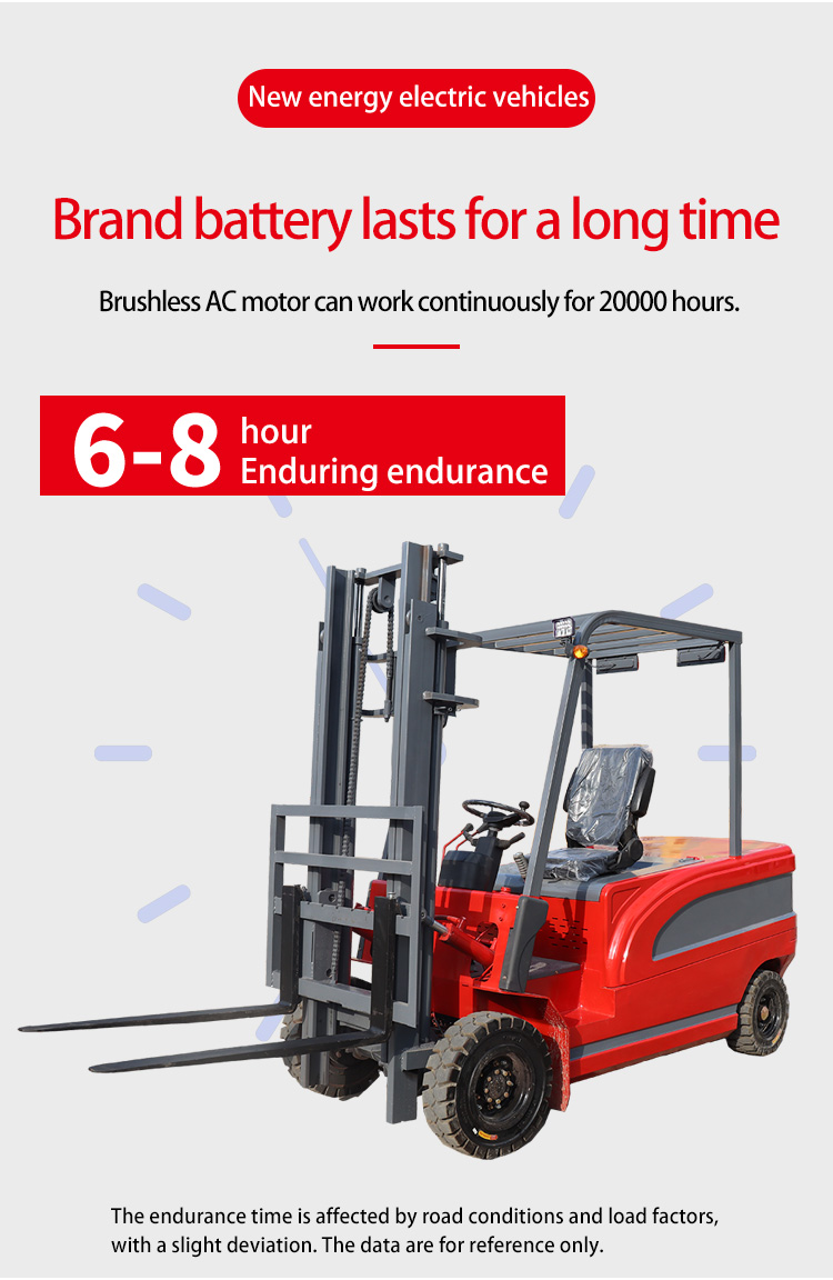 2.0 Ton Small Electric Forklift Truck With DC Motor And 2500kg Loading Capacity Full Outdoor Electric Forklift