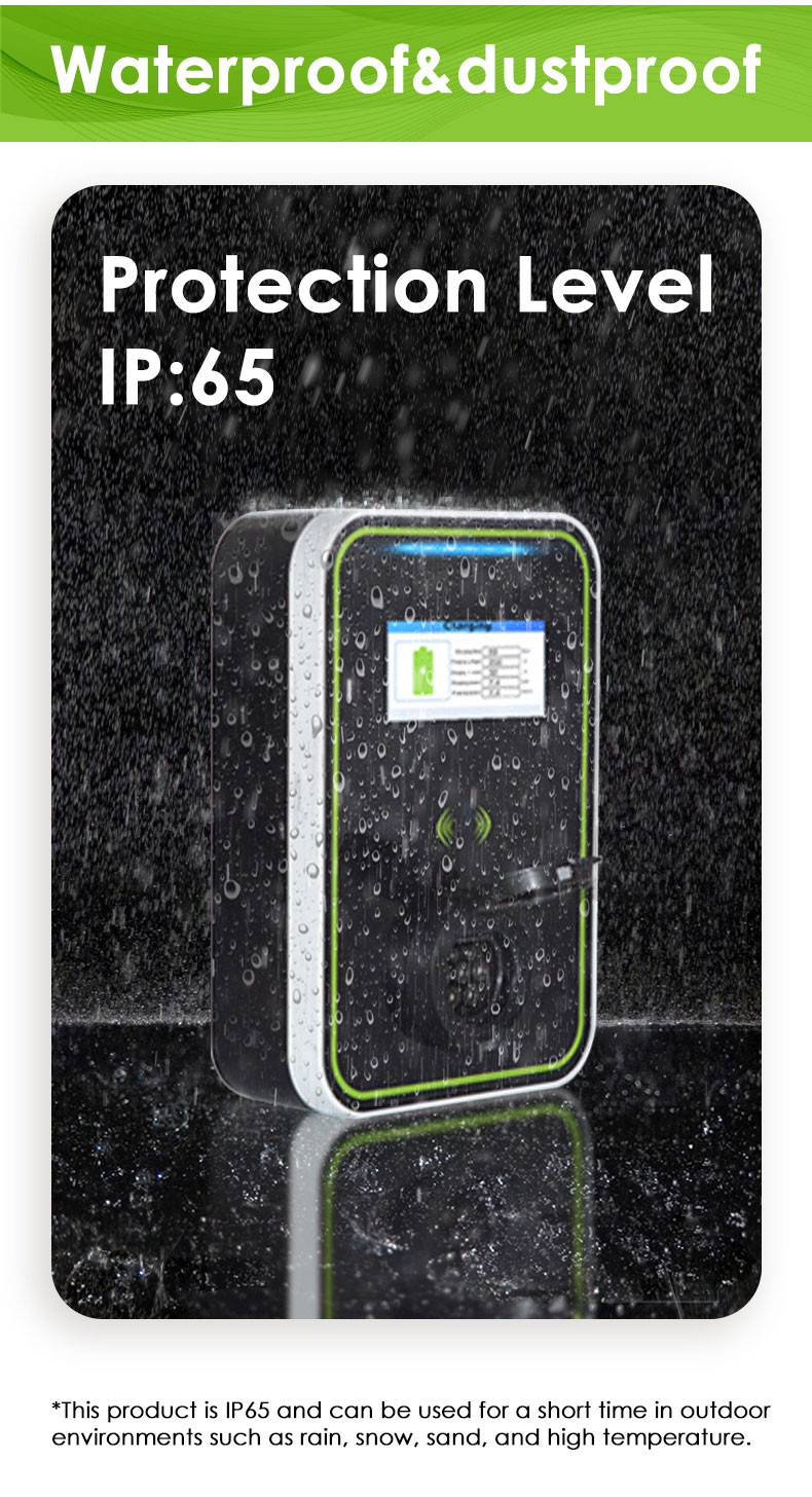 Ev Charger Electric Car Wall Mounted Ev Charger 7kw One phase 32A With Plug And Play