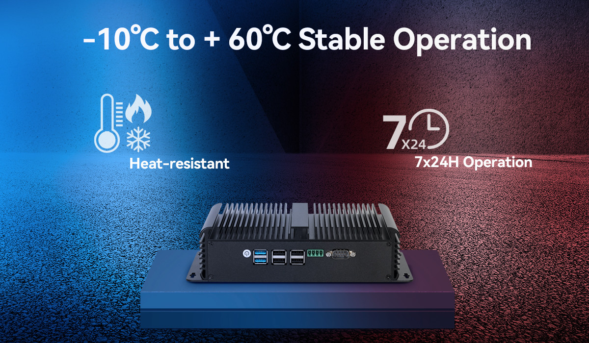 DDR4 16G RAM Intel N100 Fanless Industrial Mini PC 4 LAN Dual COM Linux With WIFI