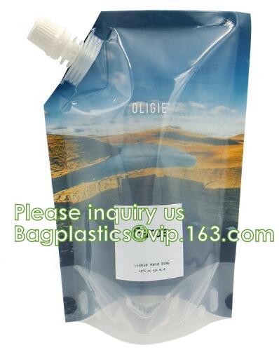 Disposable Dispenser Soap Bag 1000ml, Soap bag for hand soap dispenser, refilled disposable PE cartridge + PP pump packa