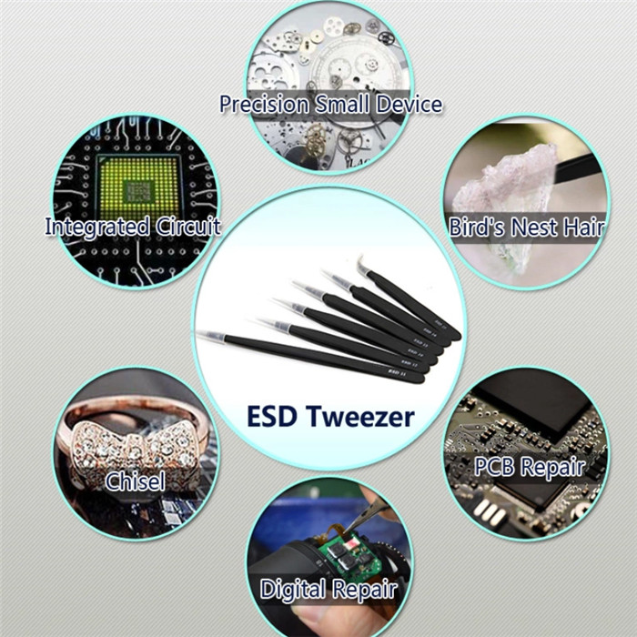 Computer Repair Tools Anti Static Esd Safe Tweezers
