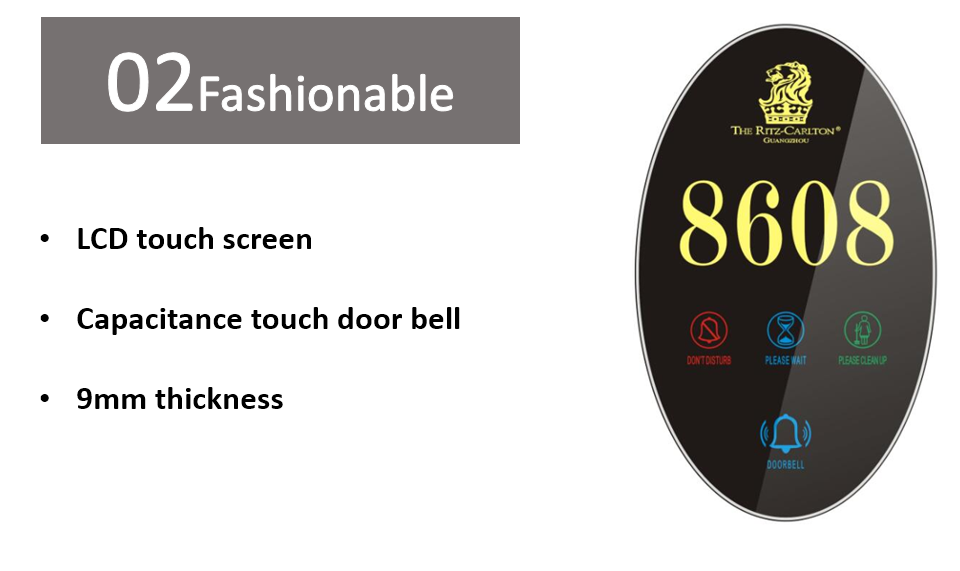DND Switch Glass Panel Door Bell Hotel Door Lock Accessories