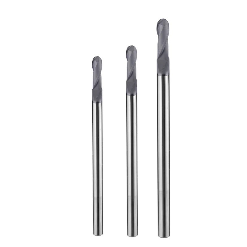 Solid Carbide Diamond Coating CNC 2 Flutes Ball Nose Cutting Tools for Graphite