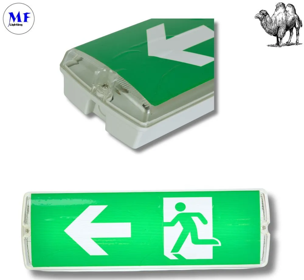 Factory Price Waterproof Fireproof Aluminum IP66 Hotel Hospital Shopping Mall Train Station School Supermarket LED Exit Escpe Emergency Light