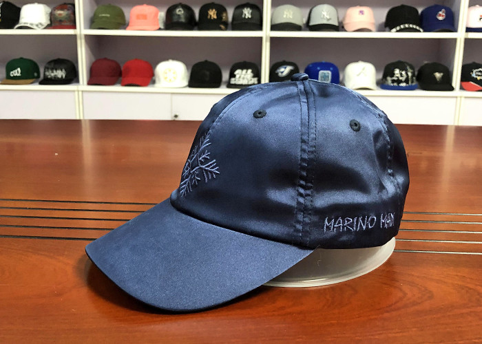 Wholesale high quality material silk mix color 6panel curve bill structured baseball caps hats