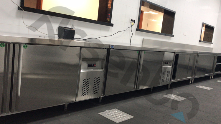 Multiscene Grey Fridge Undercounter , 220V Commercial Under Counter Refrigerator