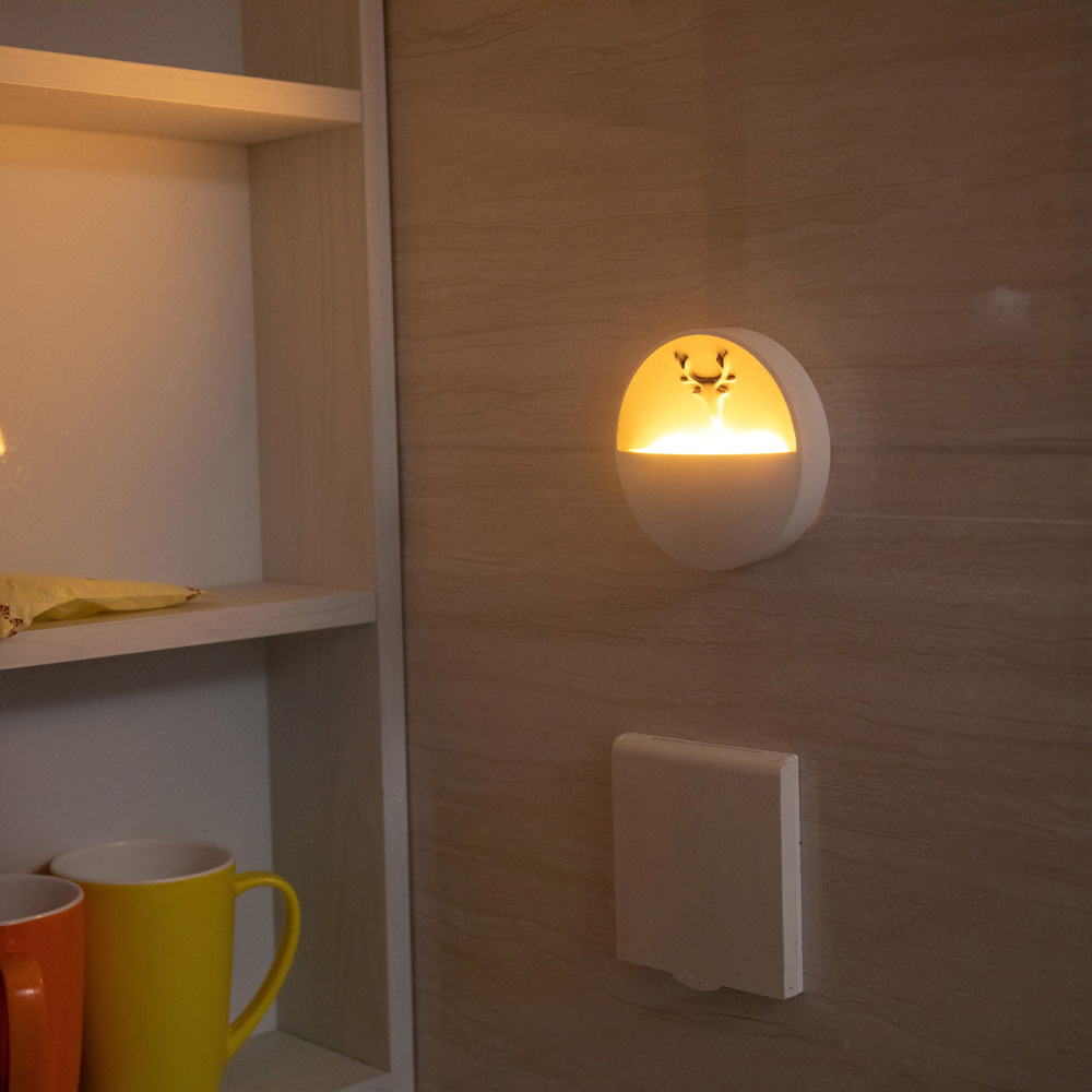 USB Rechargeable Motion Sensor Light, Dimmable USB rechargeable deer shape fragrance soft touch wall light