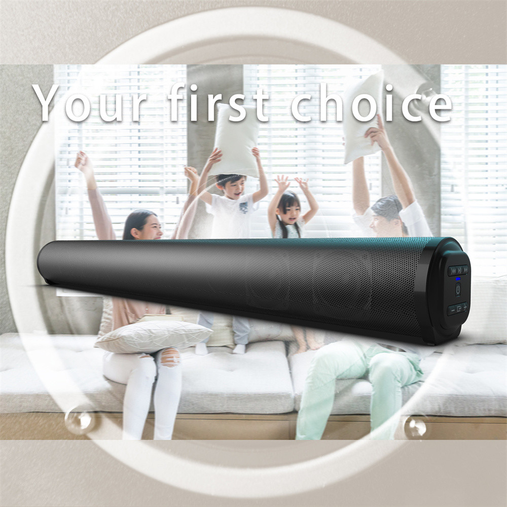2.0CH Mini Bluetooth Soundbar Speaker With USB Inputs Black Color