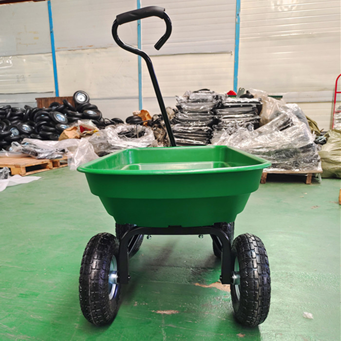 Popular Hand Pull Garden Dump Cart 350-4 Pneumatic Wheels 50L Capacity