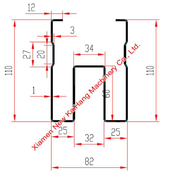 Shutter Door Frame Roll Forming Machine For Support Door Frame Systems