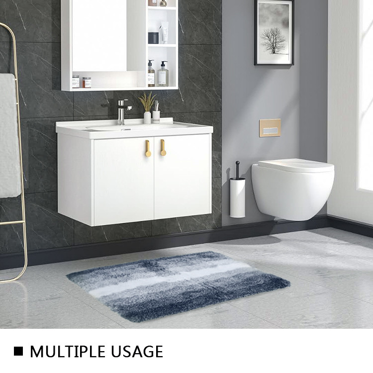 Customized Shape Anti Slip Bath Mat Latex Backing Washable Bathroom Mats