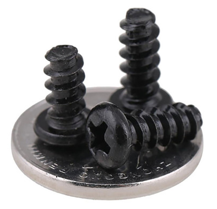 Cross Recessed Pan Head Tapping Screws M3-M16 Class 12.9 Black Oxide Coating Steel