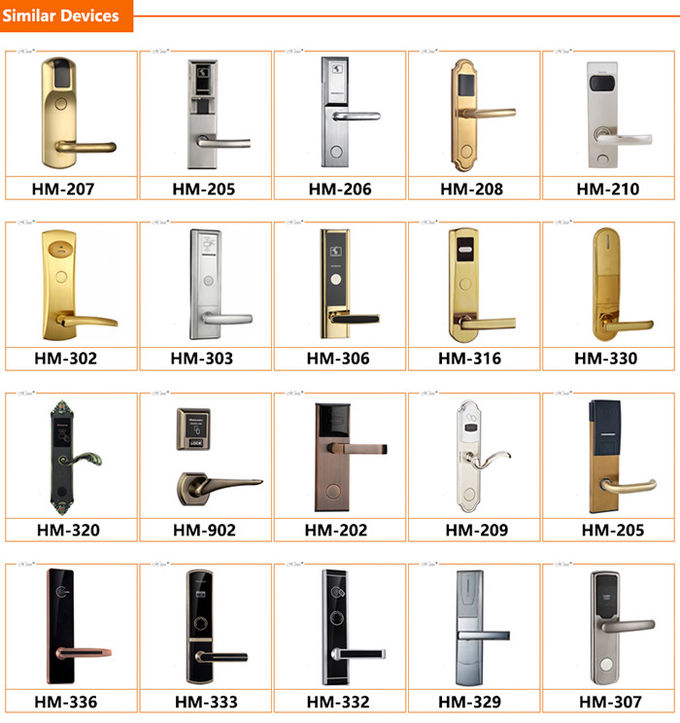HM326 Smart Card RF Hotel Door Lock Digital Keyless Door Access Control Hotel Lock System