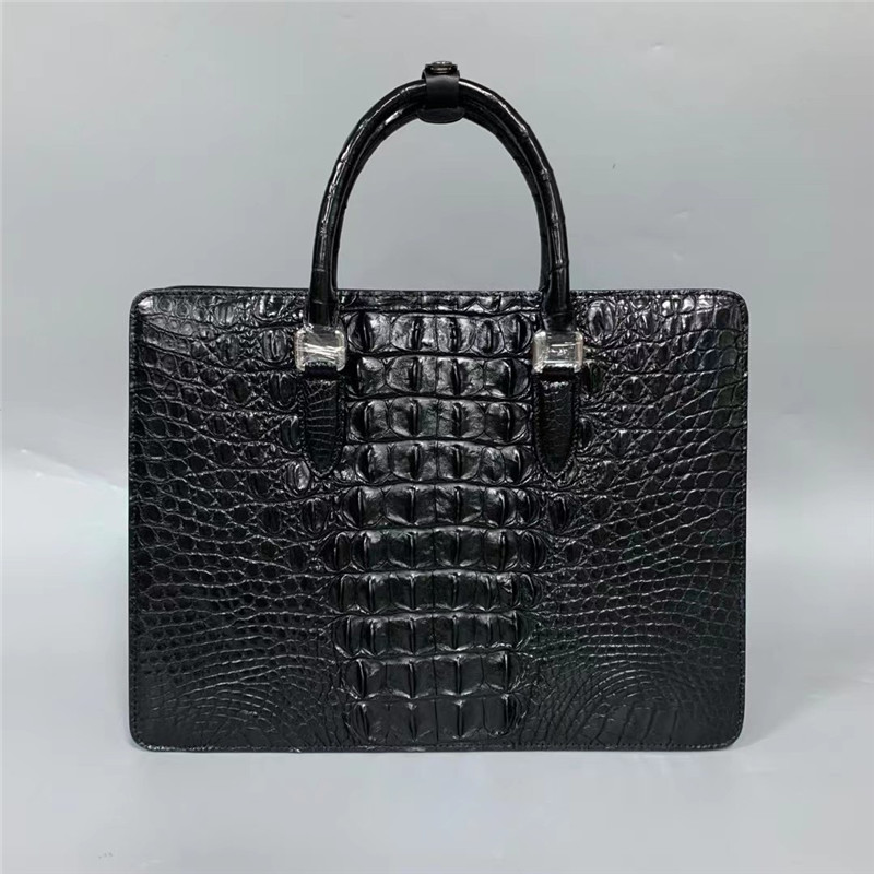 Business Style Genuine Crocodile Skin Men's Laptop Briefcase Exotic Real Alligator Leather Male Large Working Handbag