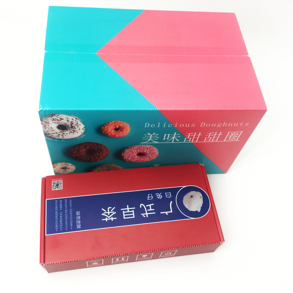 3.0mm Reusable Anti - Bacteria Corrugated Plastic Packaging Boxes Foldable Dim Sums Donuts