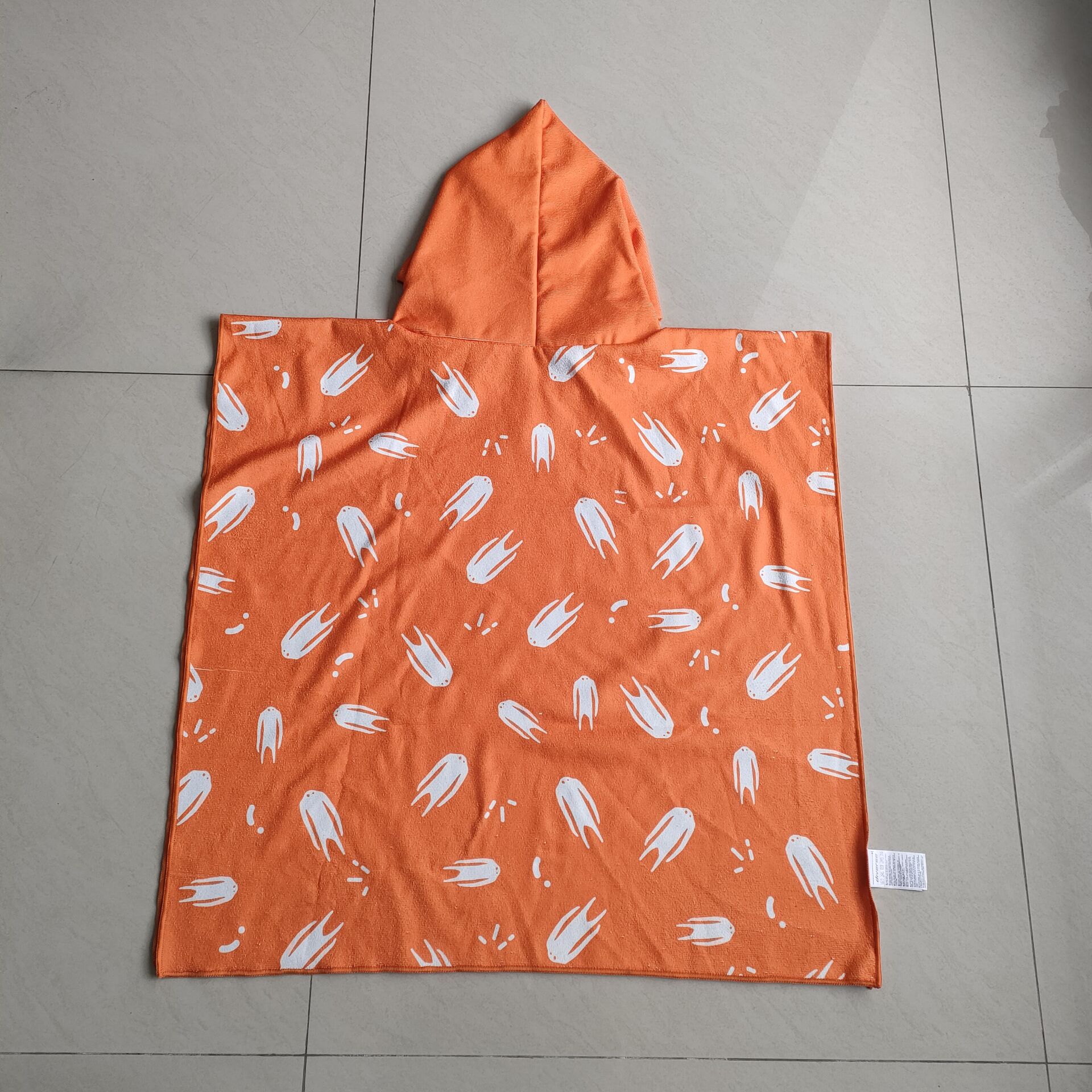 Manufacturer supply microfiber custom poncho towel kids printing beach poncho kids hooded beach towel