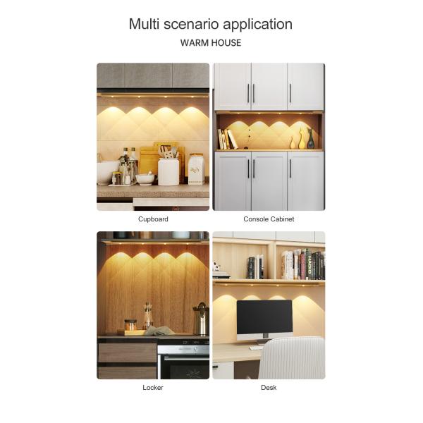 20cm 30cm 40cm 60cm Ultra Thin LED Light Wireless USB Rechargeable