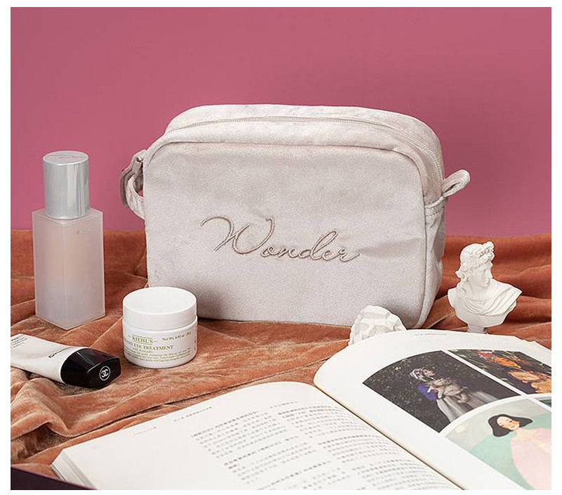 Multifunction Girls Velvet Cosmetic Makeup Bag For Travel