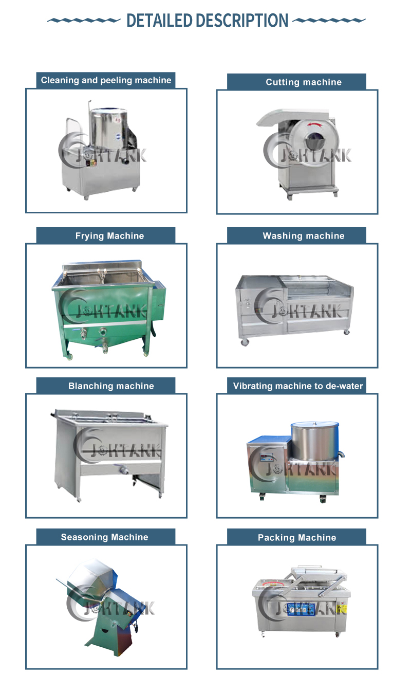 French Fries Fry Potato Chips Production Line 1000kg/H