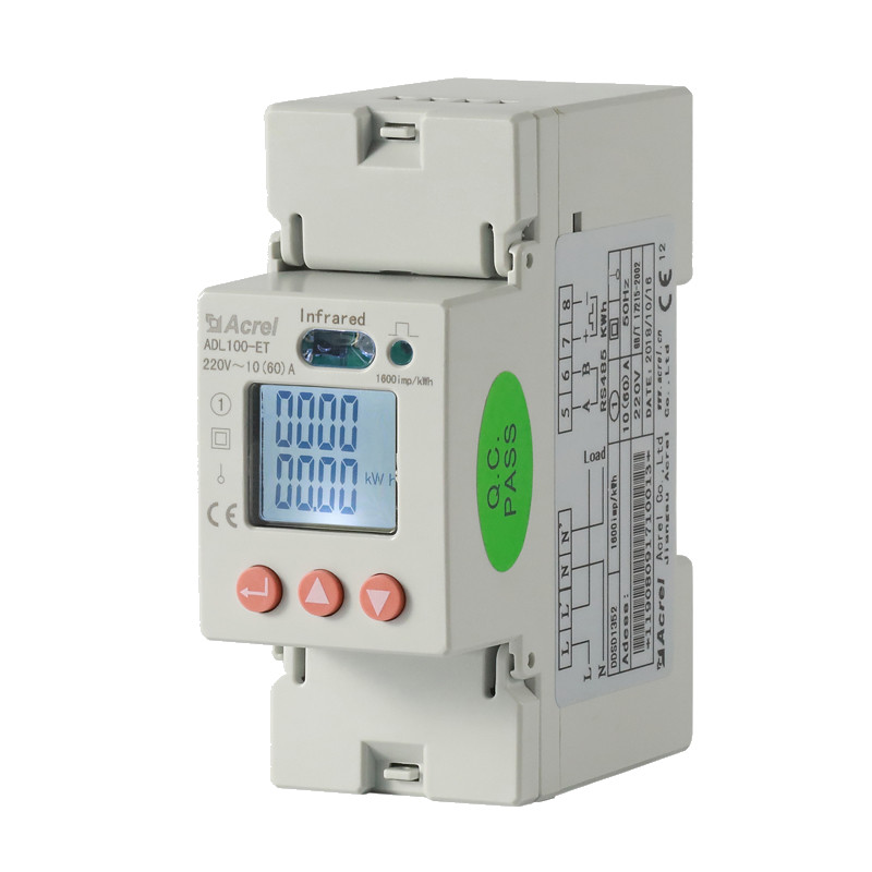 AC220V ADL100-ET Single Phase Digital Energy Meter / Multi Function Energy Meter