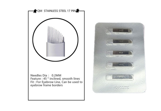 Microblading Needles Premium Quality Manual Tattoo Pen Three / Double Star 14 Pins For Makeup Eyebrow Needles