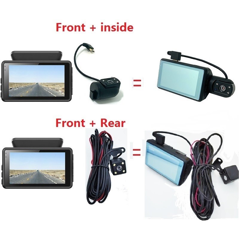 2 Lens Video GPS DVR Camera Car Camcorder Night Vision Loop Recording FHD1080P