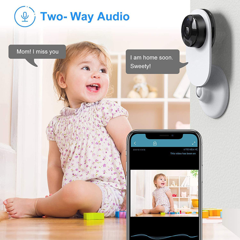 Outdoor Motion Detection Camera Night Vision Two Way Audio 1080p Full HD