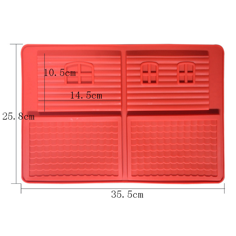 3D Silicone Baking Utensils House Shaped Square Handmade Diy Silicone Soap Mold