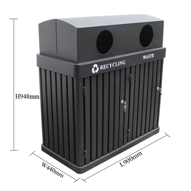 Sustainable Mild Steel 120 Liter Garbage Can With Inner Bucket OEM ODM