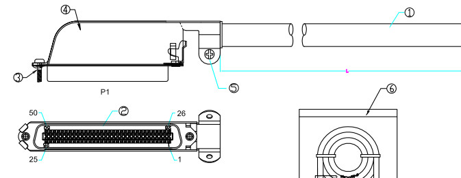 RJ21 IDC Cable Assembly 90 Degree Or 45 Degree Metal Cover Outlet
