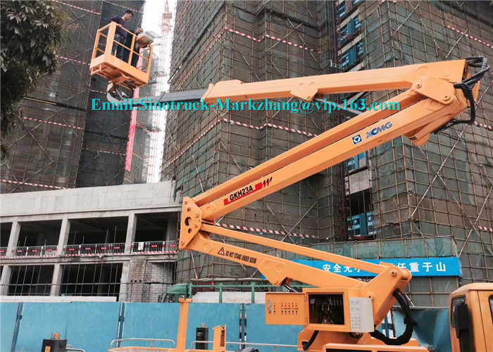 XCMG 14/17/20m Elevating Platform Truck / Man Lift Boom Truck 3 People Seating :