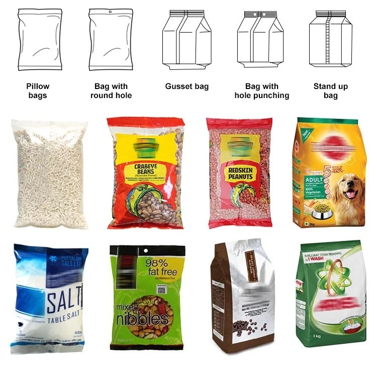 PLC Auto Weighing Packing Machine Vertical Automatic Granule Filling Machine