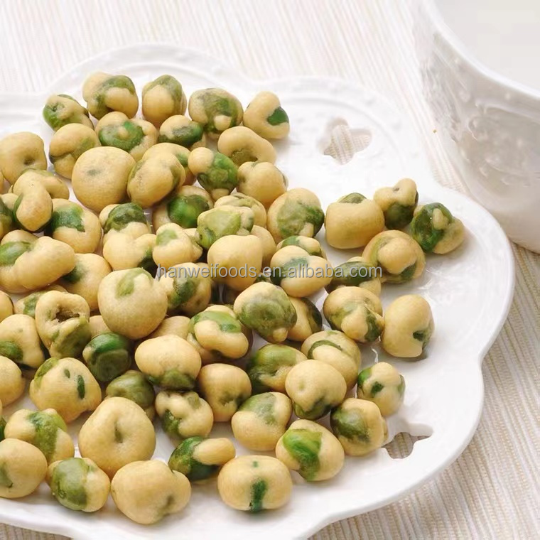 Super Resistance Green Pea Snack Corn Starch Wasabi Coated Peas