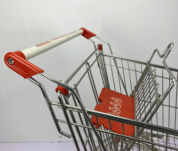 125L European Shopping Carts Powder Coating Supermarket Basket Trolley SGS Certificate