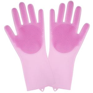 Buy cheap Professional Heat Resistant Kitchen Rubber Dish Washing Gloves Silicone Cleaning Gloves product