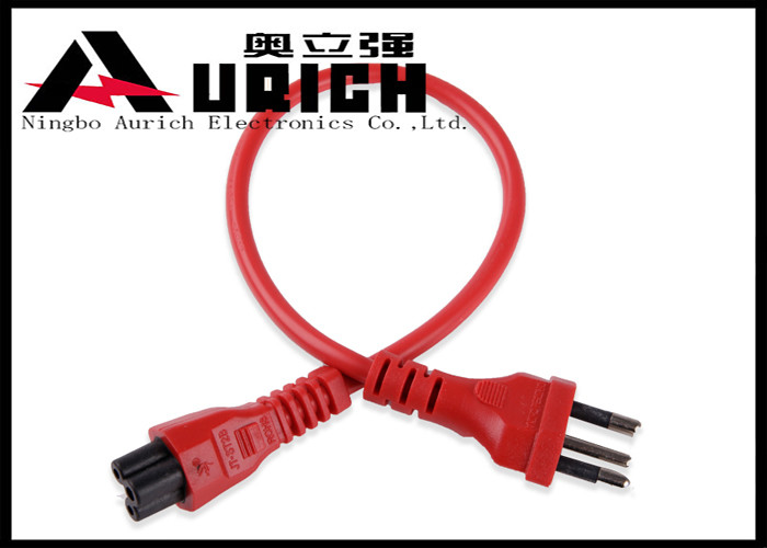High Speed Three Prong AC Power Cable For Laptop Brazil Style Inmetro Standard