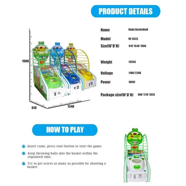 Lottery Basketball Shooting Game Machine 110V / 220V Voltage Metal Material