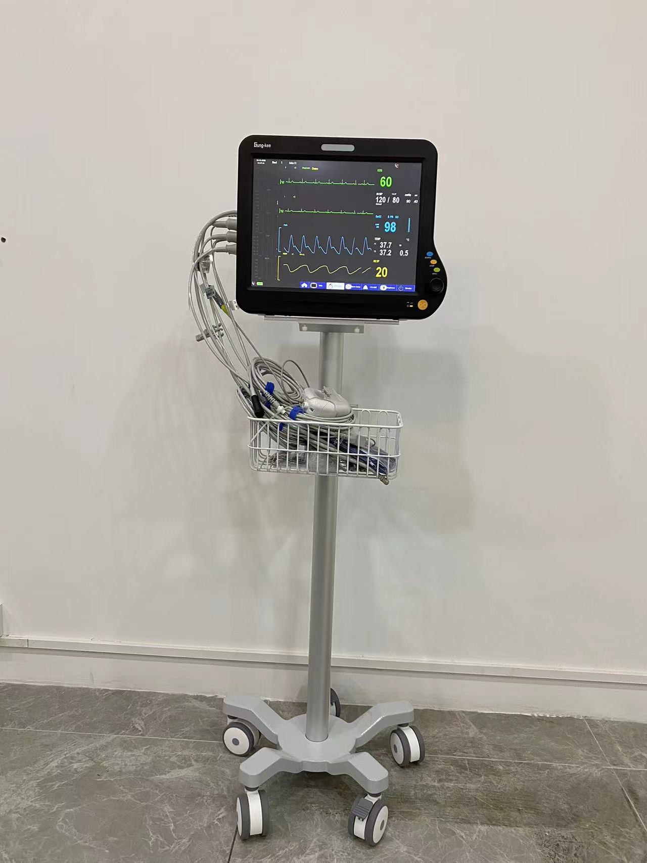 Multi Parameter Medical Monitor Trolley Strong wearable mobile