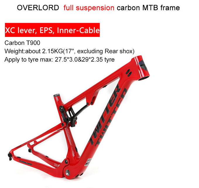 Full Suspension EPS 29er Bike Frame TWITTER Full Carbon Fiber Mountain Bike Frame