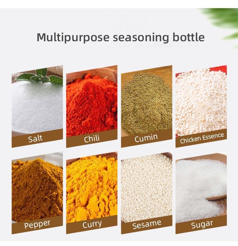 Screw Cap Plastic Spice Bottles Empty Pepper Seasoning Plastic Shaker Jars