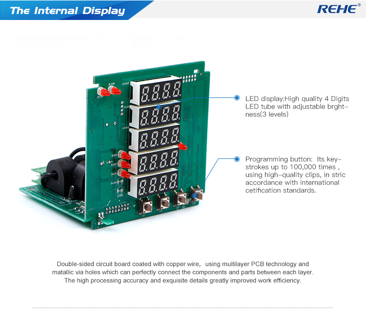 Three phase 5 rows display digital amp&volt &hertz meter AC combination multimeters