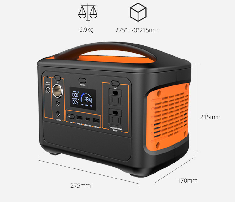 22.2V Rechargeable Portable Power Station 568Wh Lifepo4 Solar Station For Camping