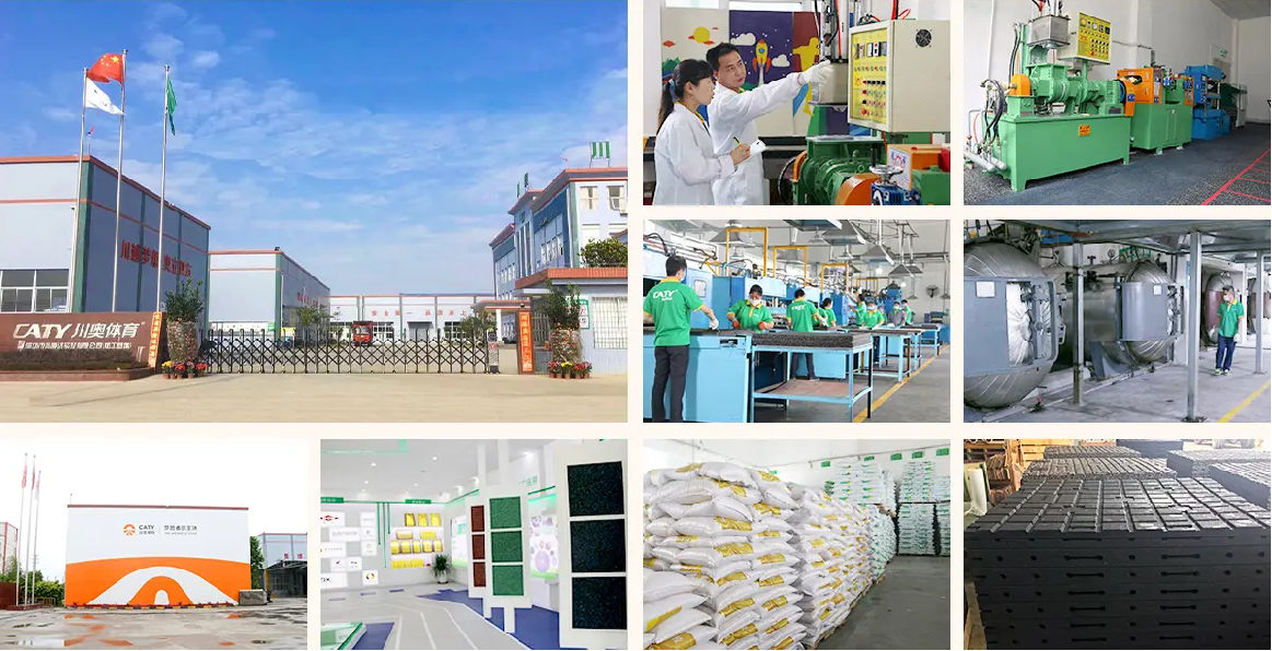 Quick Installation Prefabricated Rubber Jogging Track Material Jogging Colored Rubber Granules
