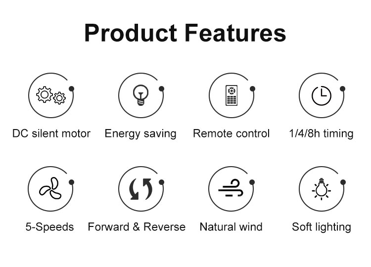 230V LED Ceiling Fan Lighting Remote Control and Fancy Wooden Blades for Home Office